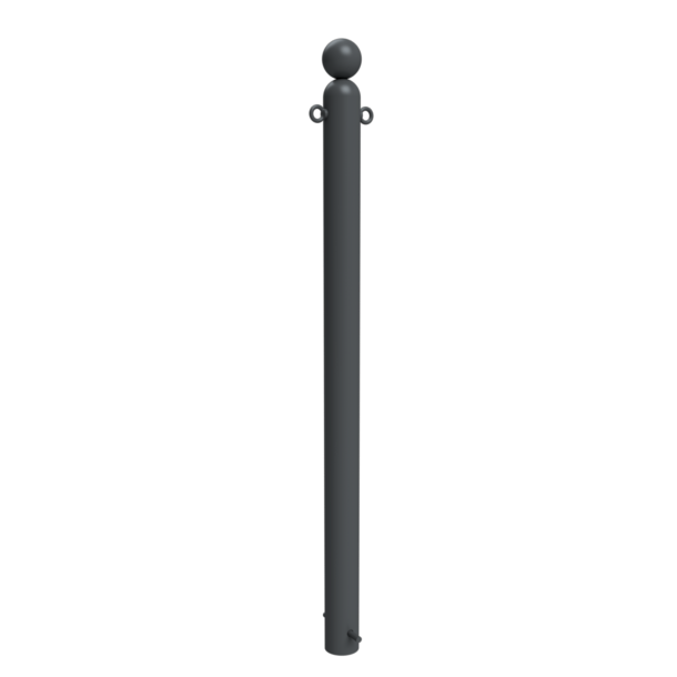 Ornamental bollard | Series 478B | � 76 mm | stationary, for casting in concretewith ground anchor, total length approx. 1300 mm | without lock | with 2 eyelets